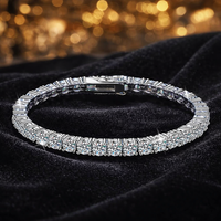 3MM D VVS Moissanite Tennis Bracelet