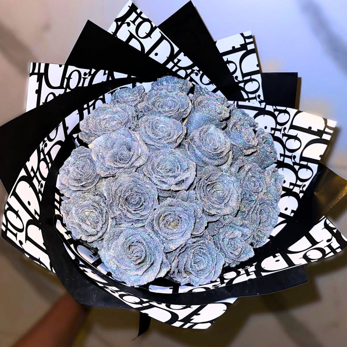 Glitter Rose Bouquet Artificial Rose Flower Bouquet