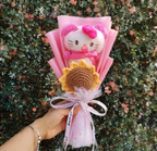 Hello Kitty Cartoon Plush Bouquet  Anime Rose Flowers