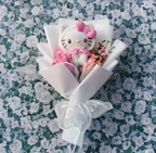 Hello Kitty Cartoon Plush Bouquet  Anime Rose Flowers