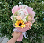 Hello Kitty Cartoon Plush Bouquet  Anime Rose Flowers