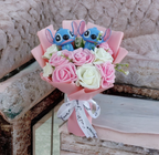 Valentine's Day Bouquet Lilo & Stitch Major Holiday Gift  with Rose Sunflower Anime Stuffed Doll Birthday Christmas Day Gift