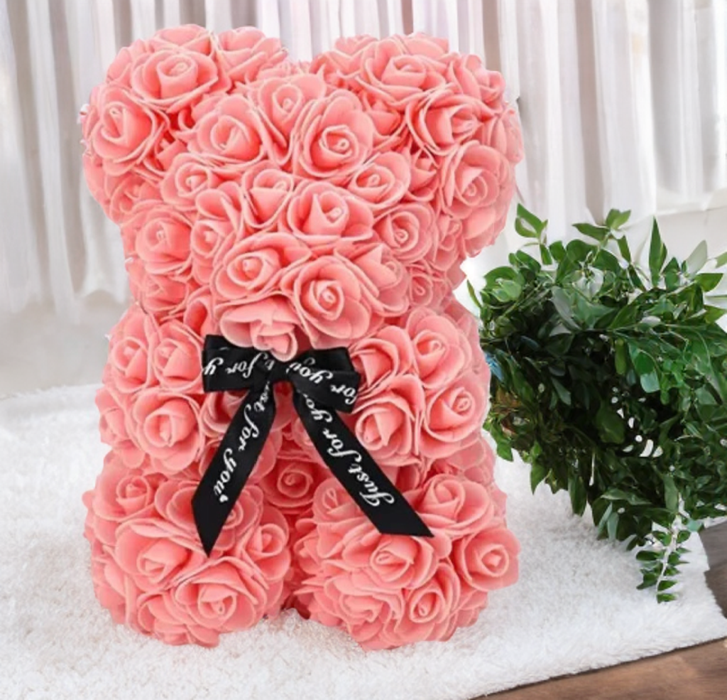 “Forever Rose Teddy Bear – Eternal Flower Gift for Mom, Valentine’s, Birthday & Anniversary”
