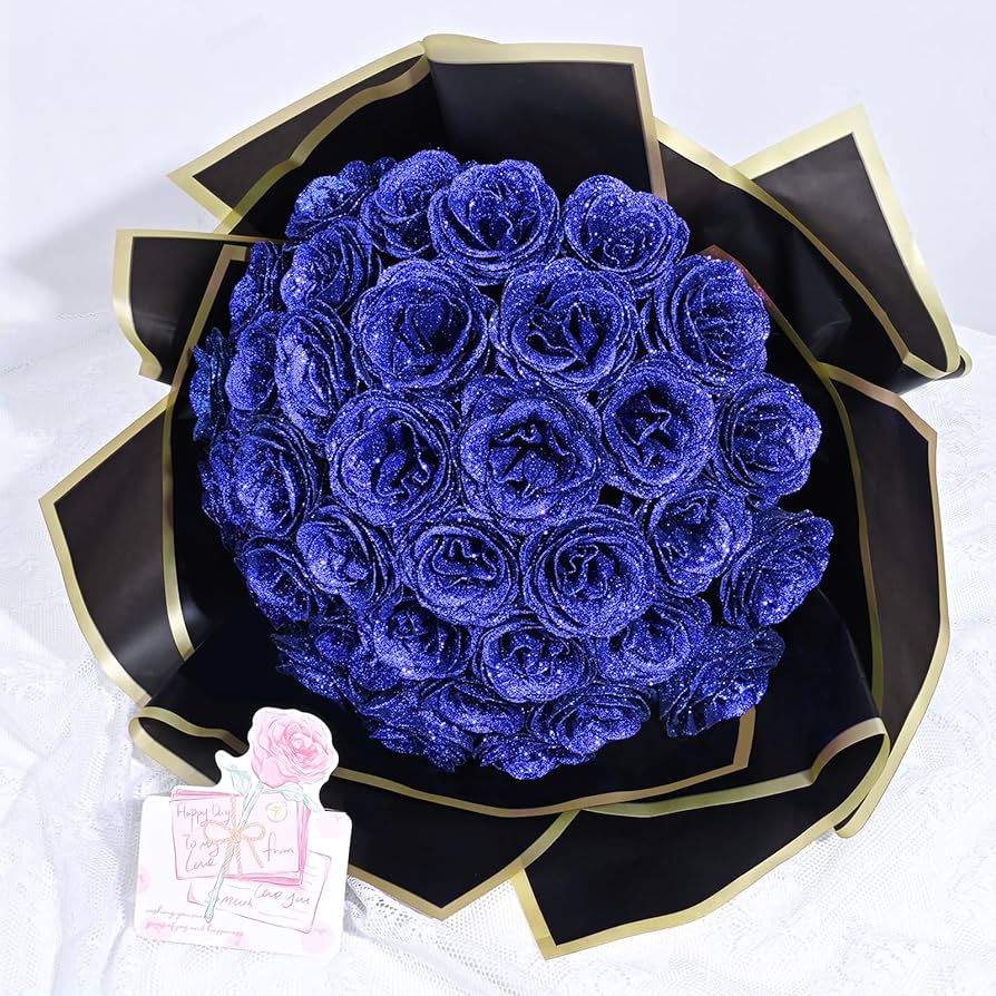 Glitter Rose Bouquet Artificial Rose Flower Bouquet
